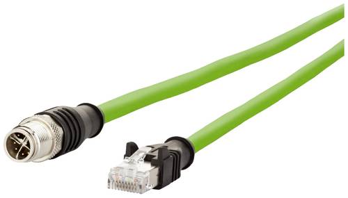 Metz Connect 142M2X15050 M12 Netzwerkkabel, Patchkabel CAT 6a S/FTP 5.00m Grün PUR-Mantel, Säurebe von Metz Connect