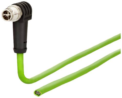 Metz Connect 142M2XC0020 M12 Netzwerkkabel, Patchkabel CAT 6a S/FTP 2.00m Grün PUR-Mantel, Säurebe von Metz Connect