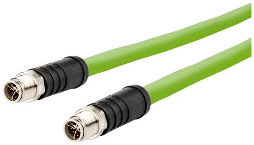 Metz Connect 142M6X11020 M12 Netzwerkkabel, Patchkabel CAT 6a SF/UTP 2.00m Grün PUR-Mantel, Säureb von Metz Connect