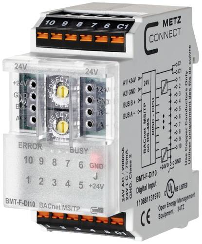 Metz Connect BMT-F-DI10 BACnet MS/TP MS/TP-Modul 24 V/AC, 24 V/DC 85mA Inhalt 1St. Metz Connect BMT-F-DI10 BACnet MS/TP MS/TP-Modul 24 V/AC, 24 V/DC 85mA Inhalt 1St. von Metz Connect