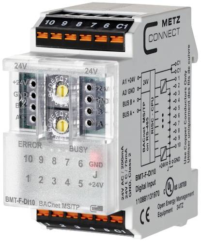 Metz Connect BMT-F-DI10 BACnet MS/TP MS/TP-Modul 24 V/AC, 24 V/DC 85mA Inhalt 1St. von Metz Connect