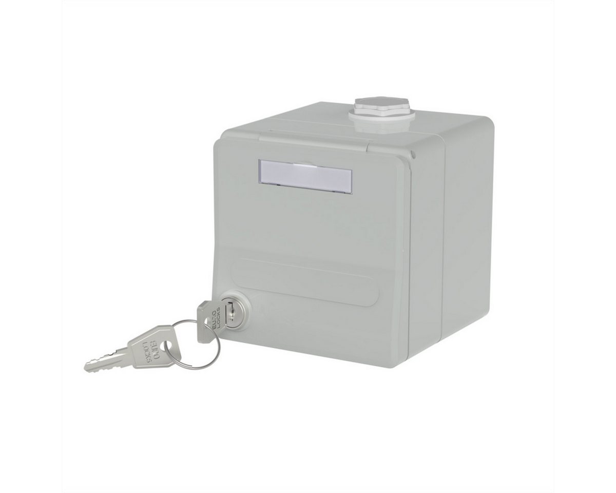 Metz Connect IP44 Modul-Aufputz-Gehäuse Netzwerk-Panel (Klappdeckel+Schloss, 2Ports unbestückt) von Metz Connect