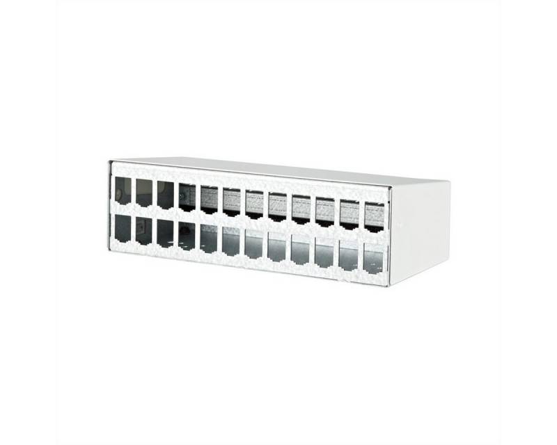 Metz Connect Modul AP-Gehäuse 2x12 Port reinweiß RAL9010 Netzwerk-Panel von Metz Connect