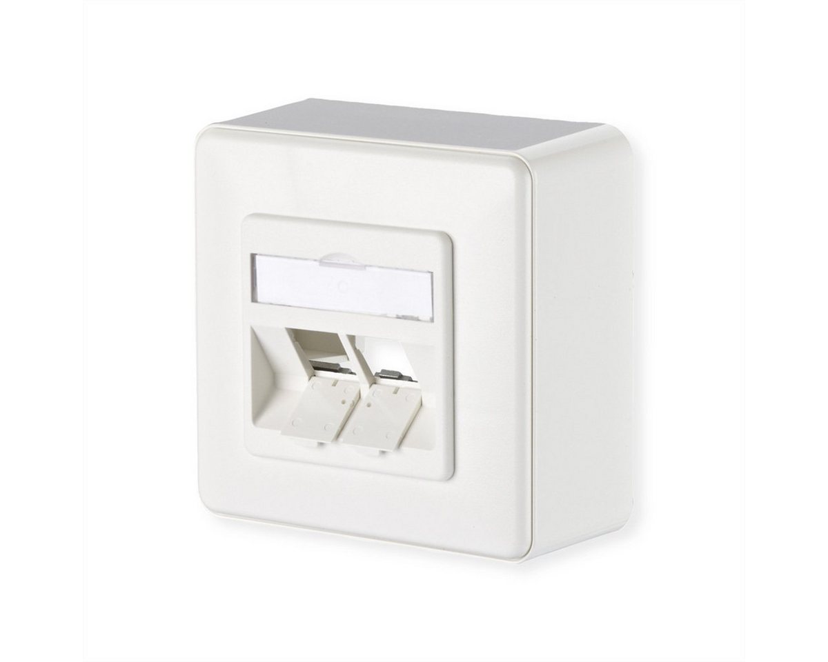 Metz Connect Modul Anschlussdose AP Netzwerk-Panel (bestückt, 2 Ports, 2 Port unbestückt reinweiß) von Metz Connect