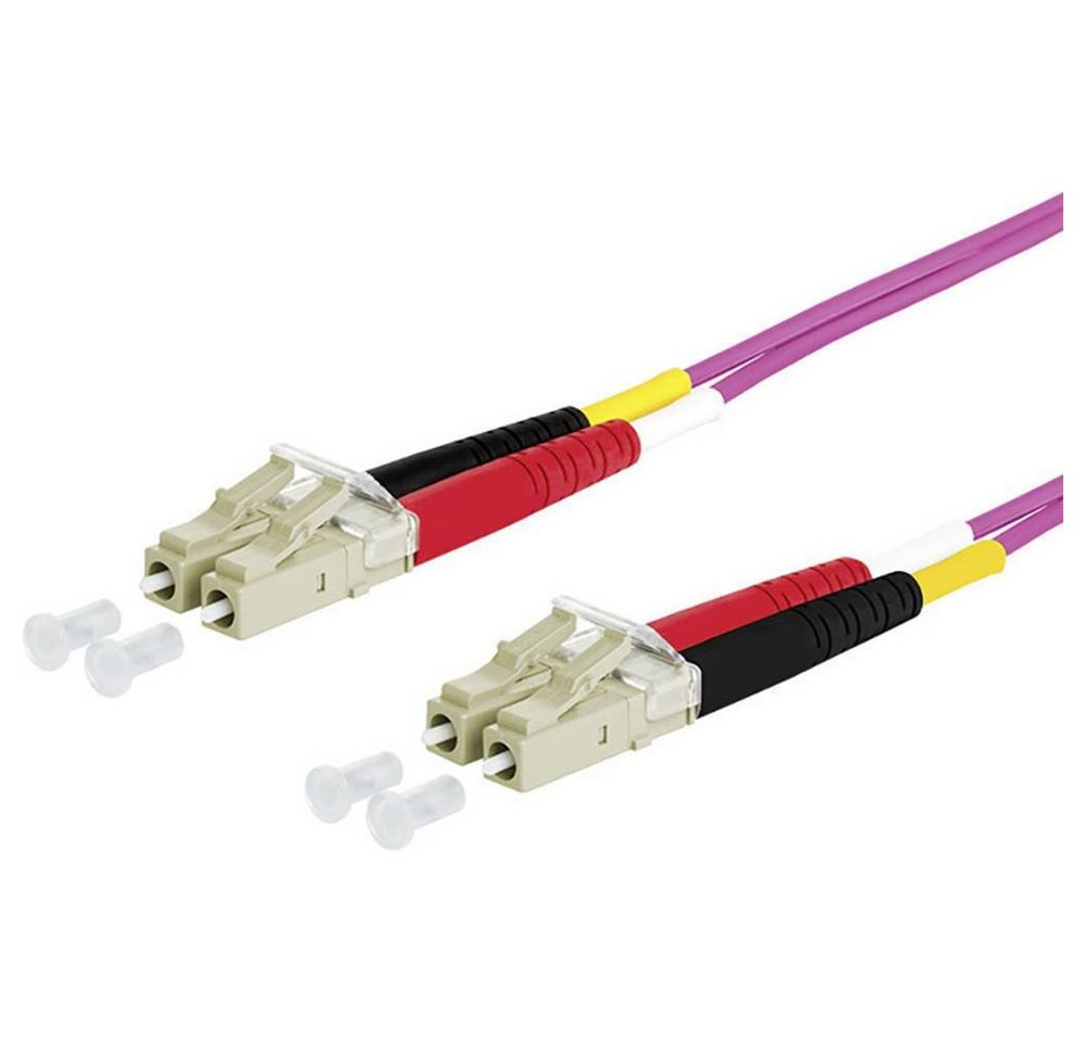 Metz Connect OpDAT Patchkabel LC-D/LC-D OM4, 2.0 m Glasfaserkabel, Duplex, Flammwidrig, Halogenfrei von Metz Connect