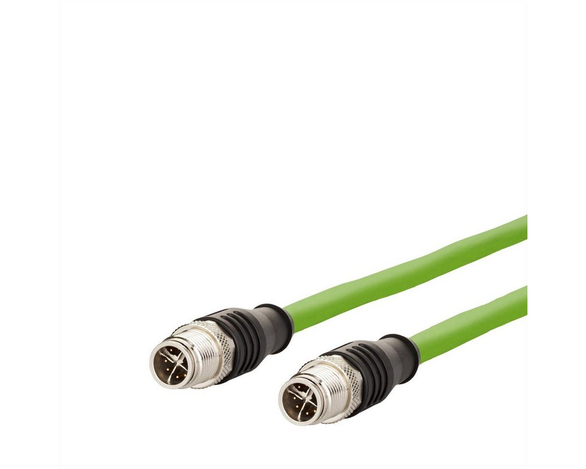 Metz Connect Verbindungsleitung M12 ST-M12 ST, 8-pol X-kodiert LAN-Kabel, M12-X Männlich (Stecker), M12-X Männlich (Stecker) (100.0 cm), gerade-gerade von Metz Connect