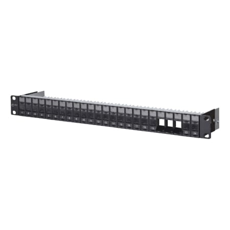 130A20-BK-E  - 19 Zoll Modulträger 1HE 24 Port schwarz 130A20-BK-E von Metz