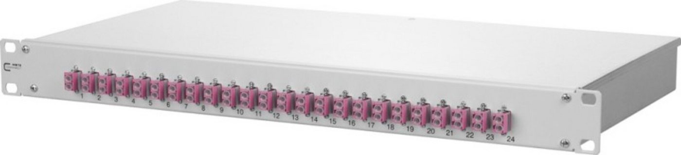 Metz Metz Connect Spleissbox bestückt OpDATfix 24LC-D OM4 Netzwerk-Patch-Panel von Metz