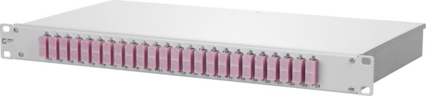 Metz Metz Connect Spleissbox bestückt OpDATfix 24SC-D OM4 Netzwerk-Patch-Panel von Metz