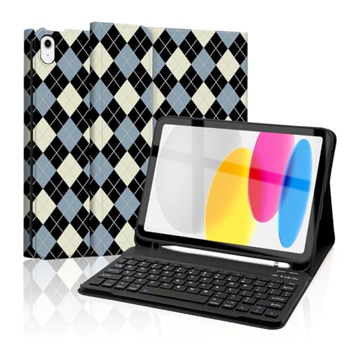 Mewealth Tastaturhülle für iPad 11. 10. Generation mit Stifthalter, kabellose Tastaturabdeckung für 11. A16 11 Zoll 2025, 10. Generation 10,9 Zoll 2022, Diamantkariertes Karomuster, Schwarz Mewealth Tastaturhülle für iPad 11. 10. Generation mit Stifthalter, kabellose Tastaturabdeckung für 11. A16 11 Zoll 2025, 10. Generation 10,9 Zoll 2022, Diamantkariertes Karomuster, Schwarz von Mewealth