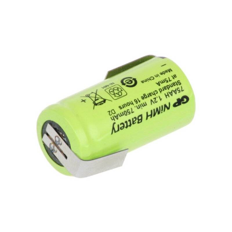 GP Akku 2/3 AA 1,2V / 750mAh GP75AAH + Lötfahne Z-Form Zelle 2/3AA , GP75AAH von Mexcell