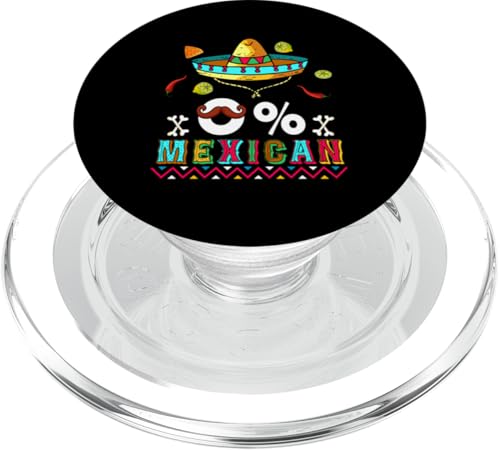 0% Mexican Cinco De Mayo Colorful Sombrero Costume Men PopSockets PopGrip für MagSafe von Mexican Culture Cinco De Mayo Costume