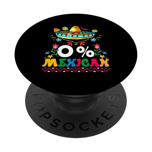 0% Mexican Cinco De Mayo Colorful Sombrero Costume Women PopSockets Klebender PopGrip von Mexican Culture Cinco De Mayo Costume