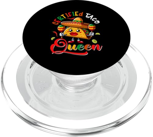 Certified Taco Queen Cinco De Mayo Cute Taco Mexican Food PopSockets PopGrip für MagSafe von Mexican Culture Cinco De Mayo Costume