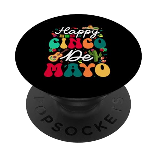 Happy Cinco De Mayo Colorful Mexican Floral Matching Party PopSockets Klebender PopGrip Happy Cinco De Mayo Colorful Mexican Floral Matching Party PopSockets Klebender PopGrip von Mexican Culture Cinco De Mayo Costume