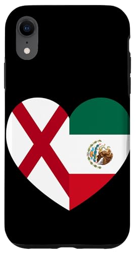 Alabama and Mexico Flags: Heart Shaped Unity Hülle für iPhone XR von Mexico Love Pride Merch