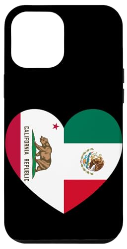 California and Mexico Flags: Heart Shaped Unity Hülle für iPhone 12 Pro Max von Mexico Love Pride Merch