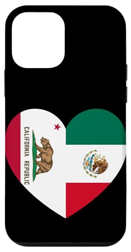 California and Mexico Flags: Heart Shaped Unity Hülle für iPhone 12 mini von Mexico Love Pride Merch