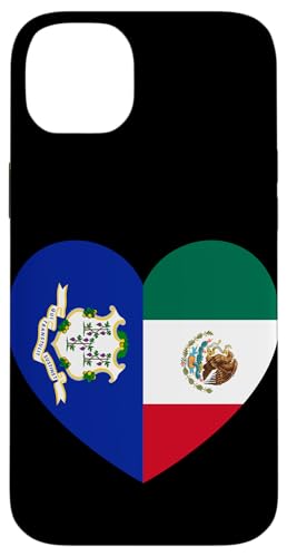Connecticut and Mexico Flags: Heart Shaped Unity Hülle für iPhone 14 Plus von Mexico Love Pride Merch