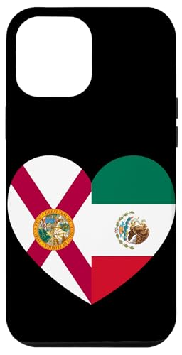 Florida and Mexico Flags: Heart Shaped Unity Hülle für iPhone 12 Pro Max von Mexico Love Pride Merch