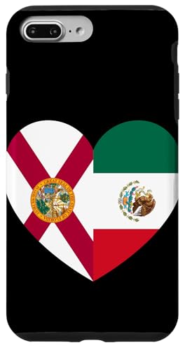 Florida and Mexico Flags: Heart Shaped Unity Hülle für iPhone 7 Plus/8 Plus von Mexico Love Pride Merch