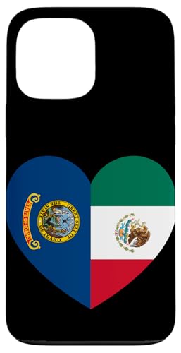 Idaho and Mexico Flags: Heart Shaped Unity Hülle für iPhone 13 Pro Max von Mexico Love Pride Merch