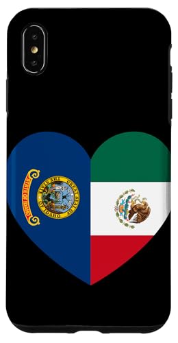 Idaho and Mexico Flags: Heart Shaped Unity Hülle für iPhone XS Max von Mexico Love Pride Merch