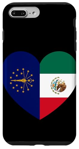 Indiana and Mexico Flags: Heart Shaped Unity Hülle für iPhone 7 Plus/8 Plus von Mexico Love Pride Merch