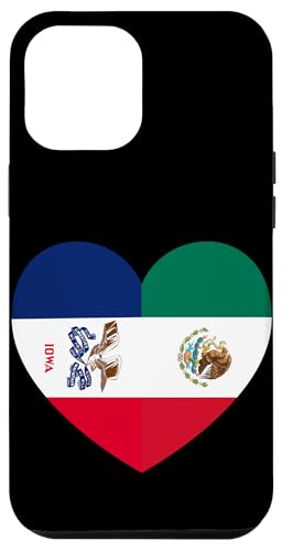 Iowa and Mexico Flags: Heart Shaped Unity Hülle für iPhone 12 Pro Max von Mexico Love Pride Merch