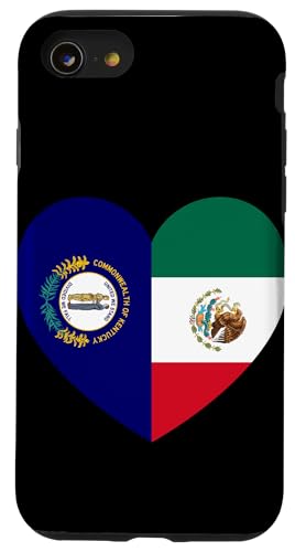 Kentucky and Mexico Flags: Heart Shaped Unity Hülle für iPhone SE (2020) / 7 / 8 von Mexico Love Pride Merch