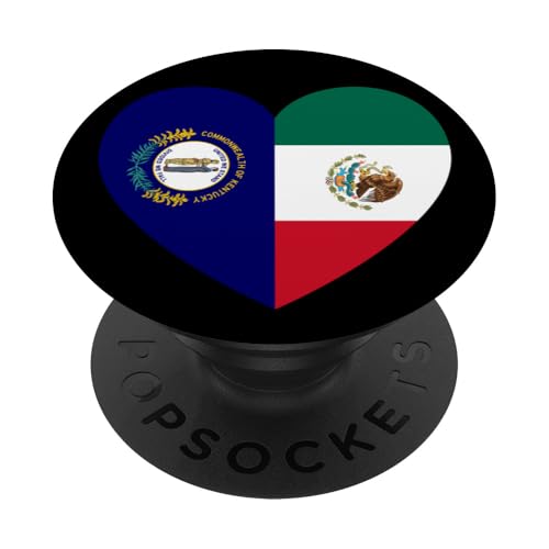 Kentucky and Mexico Flags: Heart Shaped Unity PopSockets Klebender PopGrip Kentucky and Mexico Flags: Heart Shaped Unity PopSockets Klebender PopGrip von Mexico Love Pride Merch