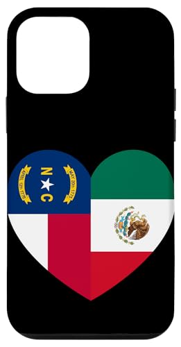 N. Carolina and Mexico Flags: Heart Shaped Unity Hülle für iPhone 12 mini von Mexico Love Pride Merch