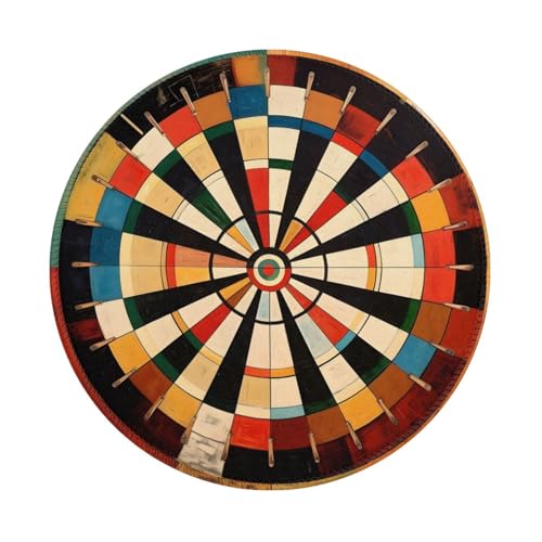 Mexpekil Dart-Mauspad mit rutschfester Gummiunterseite, Gaming-Mauspad, kleines rundes Mauspad mit genähtem Rand, Schreibtischzubehör für Arbeiten, Gaming, 20,3 cm von Mexpekil
