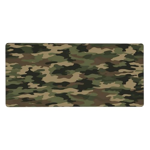 Mexpekil Großes Mauspad, Militär, Camouflage, Waldmuster, rutschfest, XL-Mauspad, 900 x 400 mm, lange Gaming-Tastaturmatte mit Gummiunterseite, für Büro, erweiterte Computer-Schreibtischunterlage Mexpekil Großes Mauspad, Militär, Camouflage, Waldmuster, rutschfest, XL-Mauspad, 900 x 400 mm, lange Gaming-Tastaturmatte mit Gummiunterseite, für Büro, erweiterte Computer-Schreibtischunterlage von Mexpekil