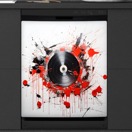 Mexpekil Magnetische Abdeckung für Geschirrspüler, schwarz, Schallplattenalbum, CD magnetisch, Geschirrspüler-Aufkleber, 66 x 53 cm, magnetische Abdeckung für Küche, Geschirrspüler, Kunst Mexpekil Magnetische Abdeckung für Geschirrspüler, schwarz, Schallplattenalbum, CD magnetisch, Geschirrspüler-Aufkleber, 66 x 53 cm, magnetische Abdeckung für Küche, Geschirrspüler, Kunst von Mexpekil