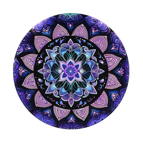 Mexpekil Mauspad mit floralem Mandala, rutschfeste Gummiunterseite, Gaming-Mauspad, kleines rundes Mauspad mit genähtem Rand, Schreibtischzubehör für Arbeiten, Gaming, 20,3 cm Mexpekil Mauspad mit floralem Mandala, rutschfeste Gummiunterseite, Gaming-Mauspad, kleines rundes Mauspad mit genähtem Rand, Schreibtischzubehör für Arbeiten, Gaming, 20,3 cm von Mexpekil