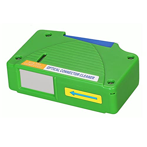 Mexture Glasfaser-Reinigungsbox, unterstützt 1,25 mm/2,5 mm, SC/FC/ST/MU/LC, Glasfaser-Steckverbinderreiniger, reinigt über 500 Mal (Grün) von Mexture