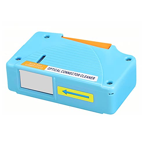 Mexture Glasfaser-Reinigungsbox, unterstützt 1,25 mm/2,5 mm, SC/FC/ST/MU/LC, Glasfaser-Steckverbinderreiniger, reinigt über 500 Mal (blau) von Mexture