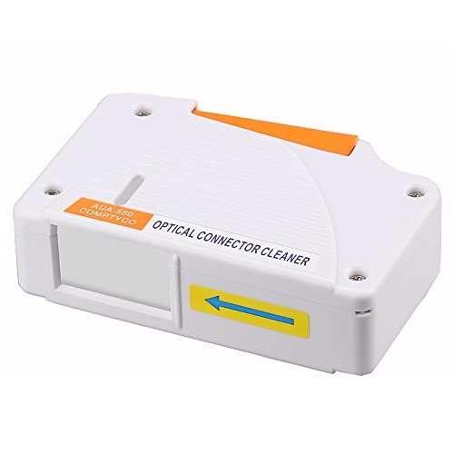 Mexture Glasfaser-Reinigungsbox, unterstützt 1,25 mm/2,5 mm, SC/FC/ST/MU/LC, Glasfaser-Steckverbinderreiniger, reinigt über 500 Mal (weiß) von Mexture