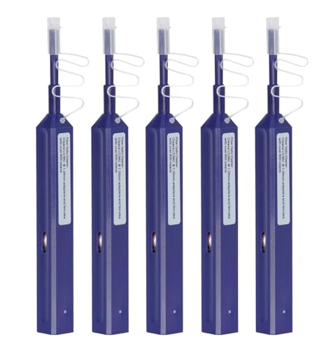 Mexture LC Glasfaser-Reinigungsstift, 1,25 mm, LC-Glasfaser-Reinigungsstift mit Dual-Action-Stecker-Reiniger und Endflächenreinigung, 5 Stück Mexture LC Glasfaser-Reinigungsstift, 1,25 mm, LC-Glasfaser-Reinigungsstift mit Dual-Action-Stecker-Reiniger und Endflächenreinigung, 5 Stück von Mexture