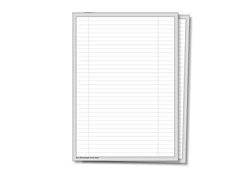 Ergänzungsbogen für Karteitaschen, 3 unbeschriftete Spalten, DIN A4, Farbe: Weiß, 200 Stück von Meyer-Wagenfeld