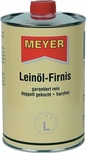 6 Stk. Meyer Leinöl-Firnis honigfarben 1l Dose 6600.0001.005 von Meyer