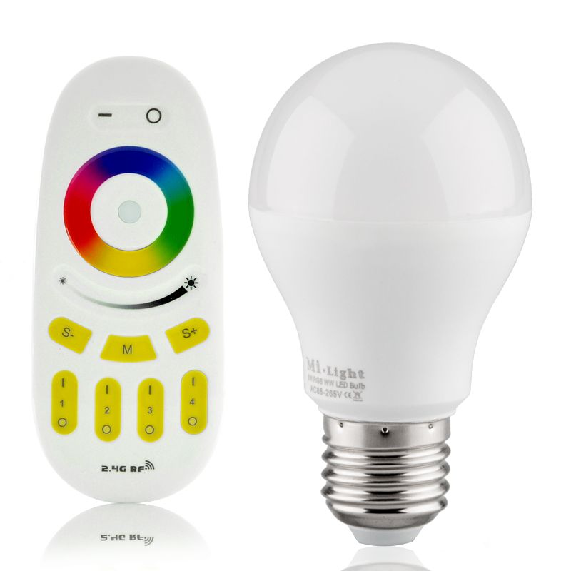 RGBW 6W LED-Lampe mit Fernbedienung RGBW 6W LED-Lampe mit Fernbedienung von Mi Light