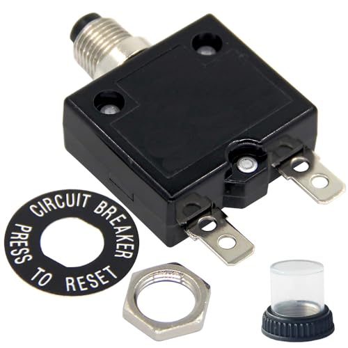 MiJunHD 16A Manuell Rücksetzbarer Schutzschalter, 98 Type 125/250VAC Druckknopf Reset Schnellverbinden Schalter Überstrom Überlastschutz Leistungsschalter & Wasserdichter Tastenabdeckung (1Stück) MiJunHD 16A Manuell Rücksetzbarer Schutzschalter, 98 Type 125/250VAC Druckknopf Reset Schnellverbinden Schalter Überstrom Überlastschutz Leistungsschalter & Wasserdichter Tastenabdeckung (1Stück) von MiJunHD
