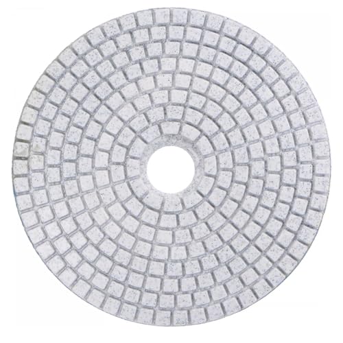 MiJunHD Diamant Polierpad, 6 Zoll 150 MM 50 Korn Polierscheiben Schleifscheibe für Schleifer & Polierer, zum Granit, Marmor, Beton und Stein, Haken Schleife Stützteller (1 Stück) von MiJunHD