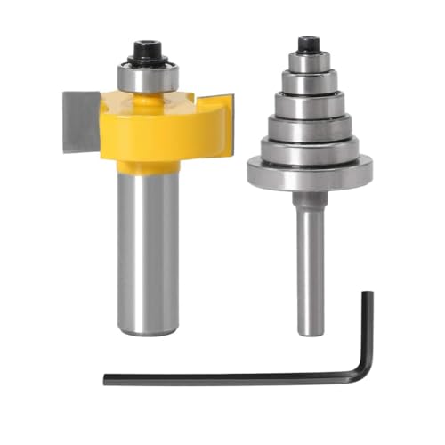 MiJunHD Nutfräser Falzfräser 12.7 mm Schaft & 6 Größen Lagern, Schnitttiefe 3/8", 1/2", 5/8", 3/4", 7/8", 1-1/8", Holzhandwerker Nut Feder Oberfräse Fräser Schlitzfräser, 12.7 mm Hartmetallklinge MiJunHD Nutfräser Falzfräser 12.7 mm Schaft & 6 Größen Lagern, Schnitttiefe 3/8", 1/2", 5/8", 3/4", 7/8", 1-1/8", Holzhandwerker Nut Feder Oberfräse Fräser Schlitzfräser, 12.7 mm Hartmetallklinge von MiJunHD