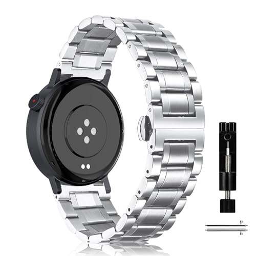 MiKoyi Armband Kompatibel mit CMF by Nothing Watch Pro 2, Ersatzbänd Edelstahl Metall Armband Uhrenarmband Wasserdicht Verschleißfest Band für CMF by Nothing Watch Pro 2, Silber MiKoyi Armband Kompatibel mit CMF by Nothing Watch Pro 2, Ersatzbänd Edelstahl Metall Armband Uhrenarmband Wasserdicht Verschleißfest Band für CMF by Nothing Watch Pro 2, Silber von MiKoyi