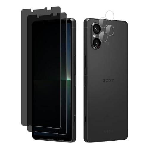 MiKoyi Sichtschutz Schutzfolie Kompatibel mit Sony Xperia 5 V Privacy Folie Displayschutz Kameraschutz Anti Spy Schutz Glas 9H Härte Blickschutzfolie Displayschutzfolie für Sony Xperia 5 V von MiKoyi