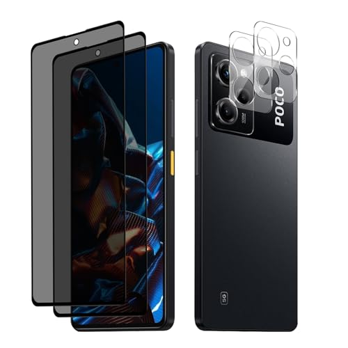 MiKoyi Sichtschutz Schutzfolie für Xiaomi POCO X5 Pro 5G, Privacy Folie Displayschutz Kameraschutz Anti Spy Schutz Glas 9H Härte Blickschutzfolie Displayschutzfolie für Xiaomi POCO X5 Pro 5G von MiKoyi