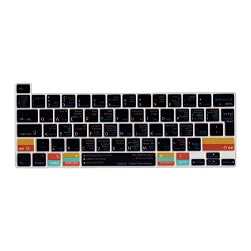 MiNGFi Dreamweaver Silikon Tastatur Schutz Abdeckung für MacBook Pro 16" M1 (2019+) Modell A2141 MacBook Pro 13" (2020+) Modell A2338 A2289 A2251 EU/ISO Tastaturlayout - Transparent von MiNGFi
